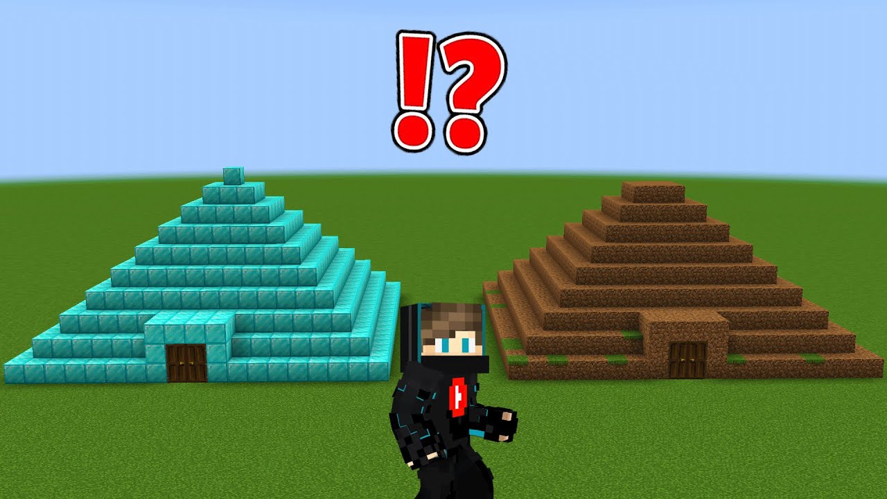 ماين كرافت : بناء معبد الدايموند ضد بناء معبد الديرت !!؟ 😱🔥