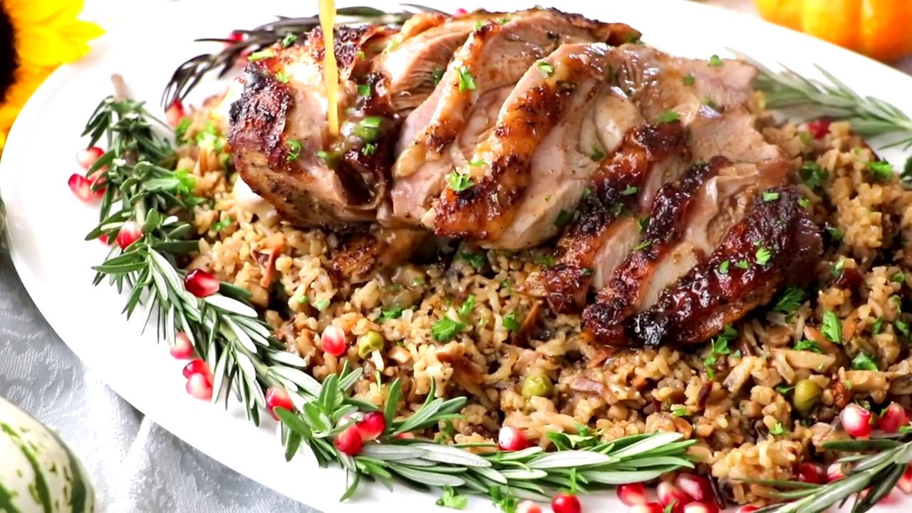 Maple Roasted Turkey Thighs