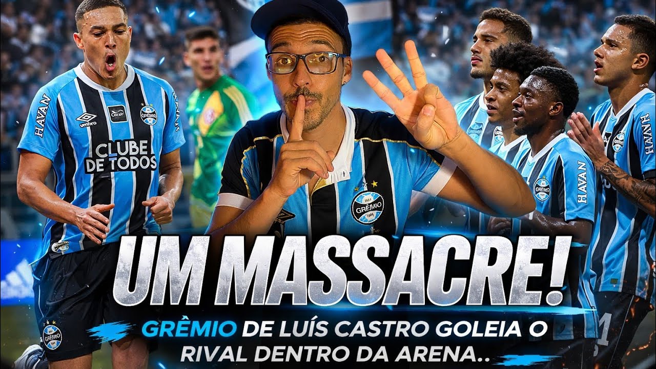 🔵😏 #GRÊMIO DE LUÍS CASTRO ATROPELA O INTER NA ARENA E TEM BOA VANTAGEM NA FINAL COM DIREITO A OLÉ...