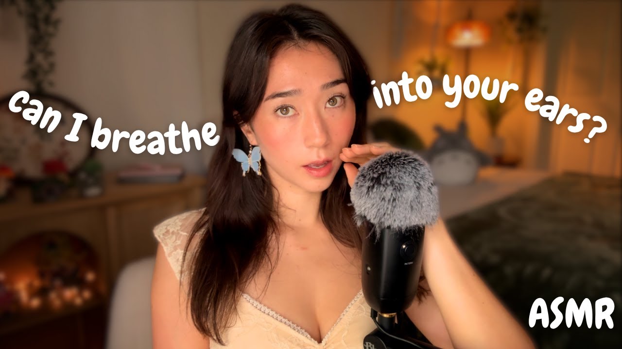 ASMR Breathing Into Your Ears Until You Fall Asleep 😮‍💨💤 (up-close whispers, eye contact)