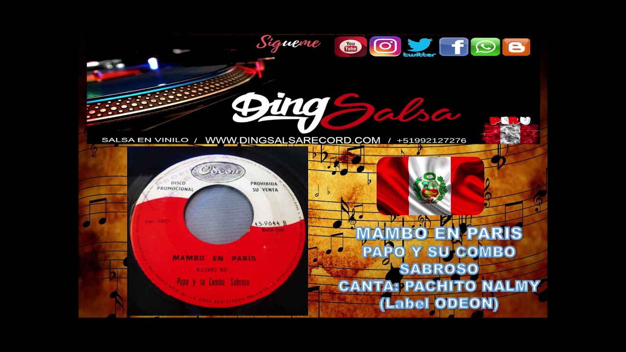 PAPO Y SU COMBO SABROSO - MAMBO EN PARIS, Label ODEON
