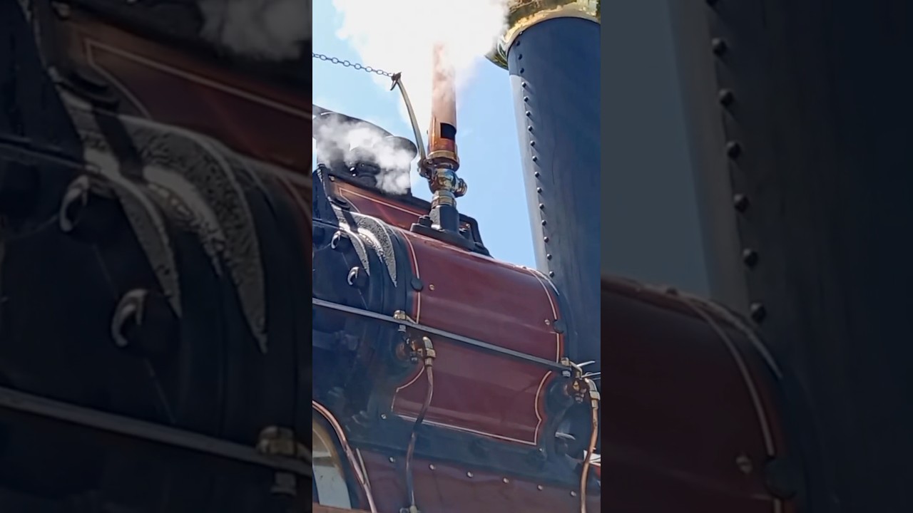 Me doing whistles on a red traction engine
