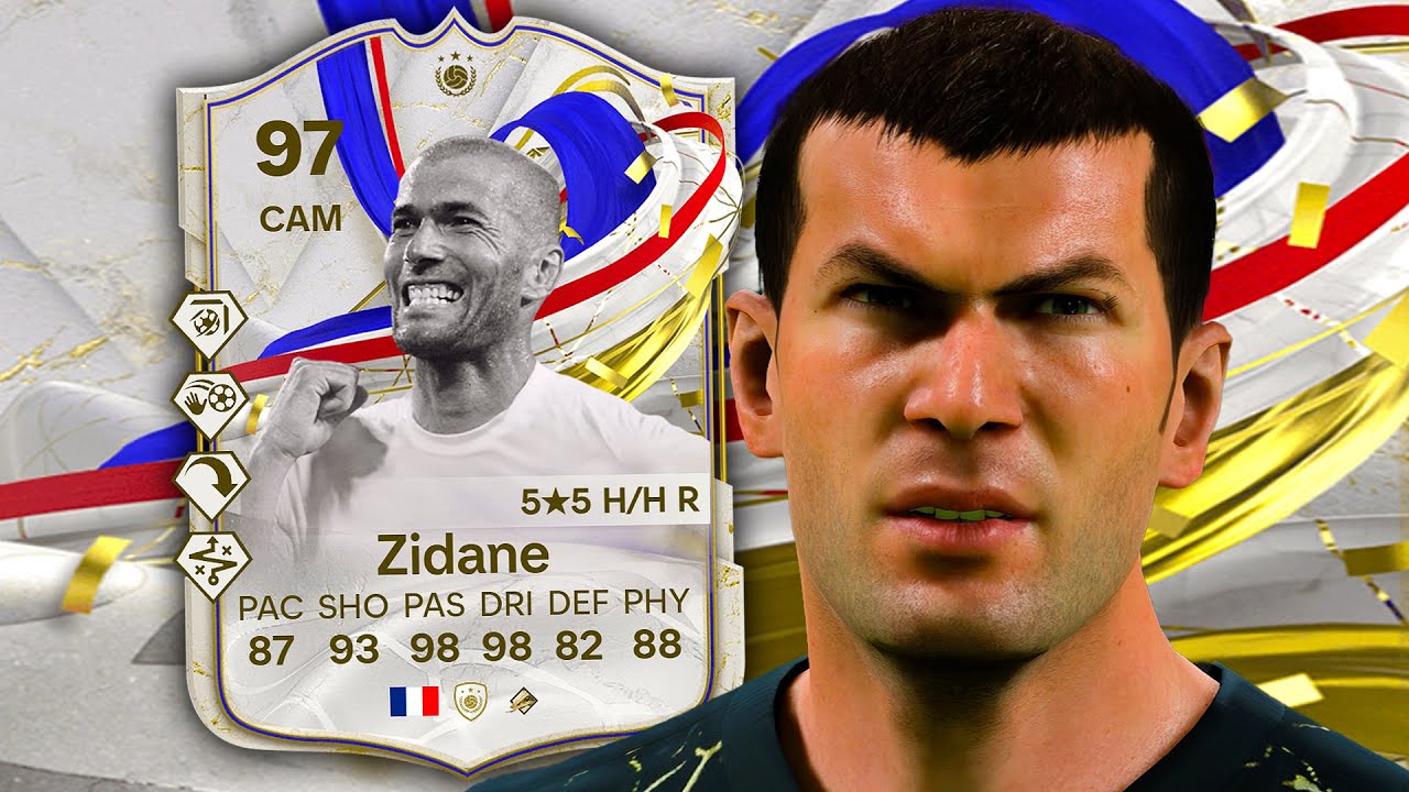 97 Greats of the Game Icon Zidane Player Review - EA FC 24
