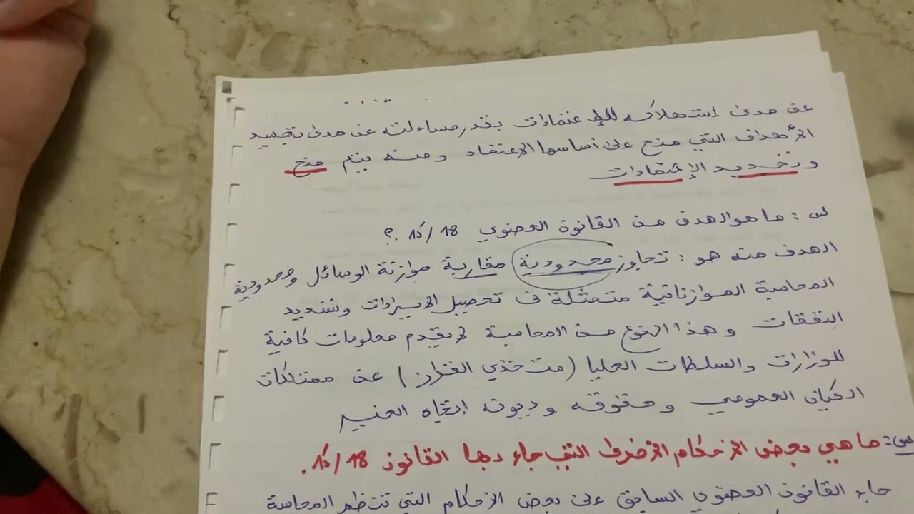 تحديث المالية العمومية في الجزائر - القانون  العضوي 18-15 -