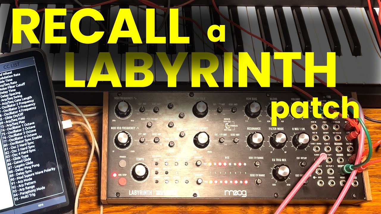 How to Recall a patch on Moog Labyrinth