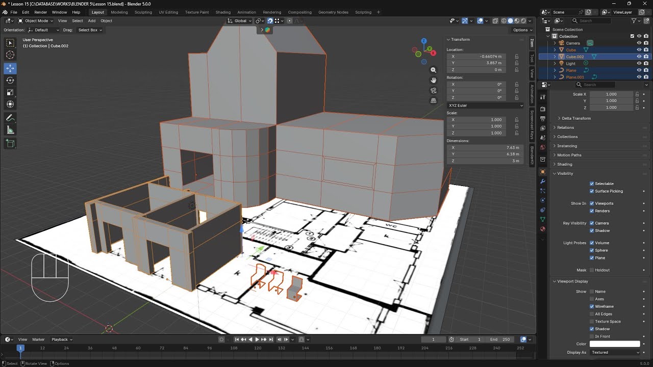 Blender - Урок 15 - Твердополигональная модель, модульный дизайн мебели, выдавливание, вырезание ...