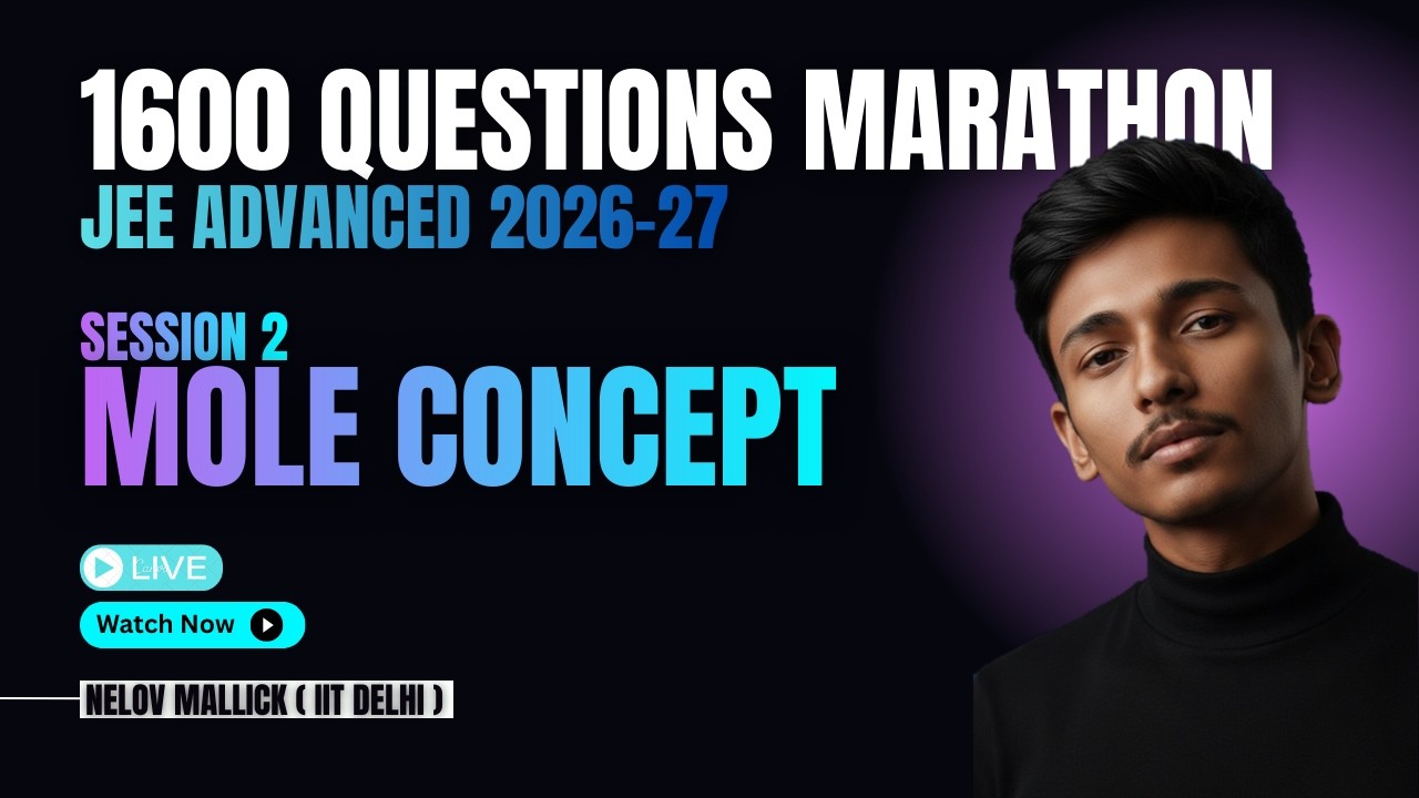 1600 Questions Practice Session | JEE Advanced 2026 Mega Revision | Physics Chemistry Advanced Level