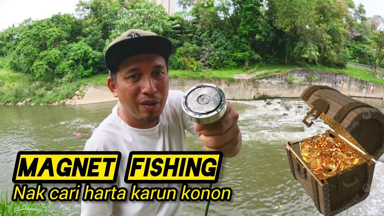 Magnet fishing Dan pancing jaring/santai family #gengdunia 