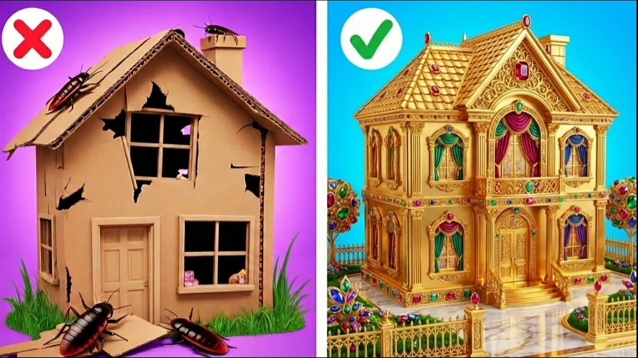 Transformarea Casei de Păpuși 💖🏠 Remodelare Prietenoasă cu Bugetul
