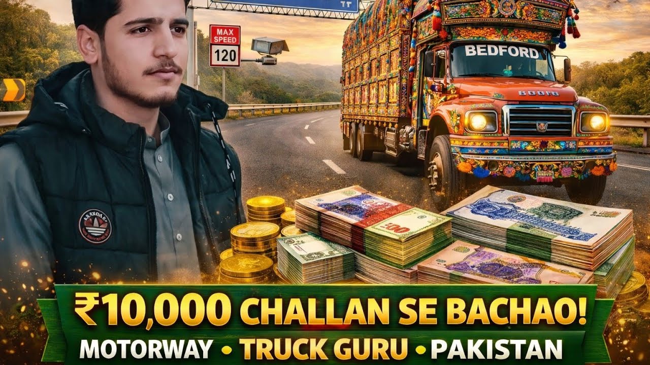 Motorway Par 10,000 Challan Se Kesay Bachay? | Bedford Truck Drivers Alert | Truck Guru Pakistan