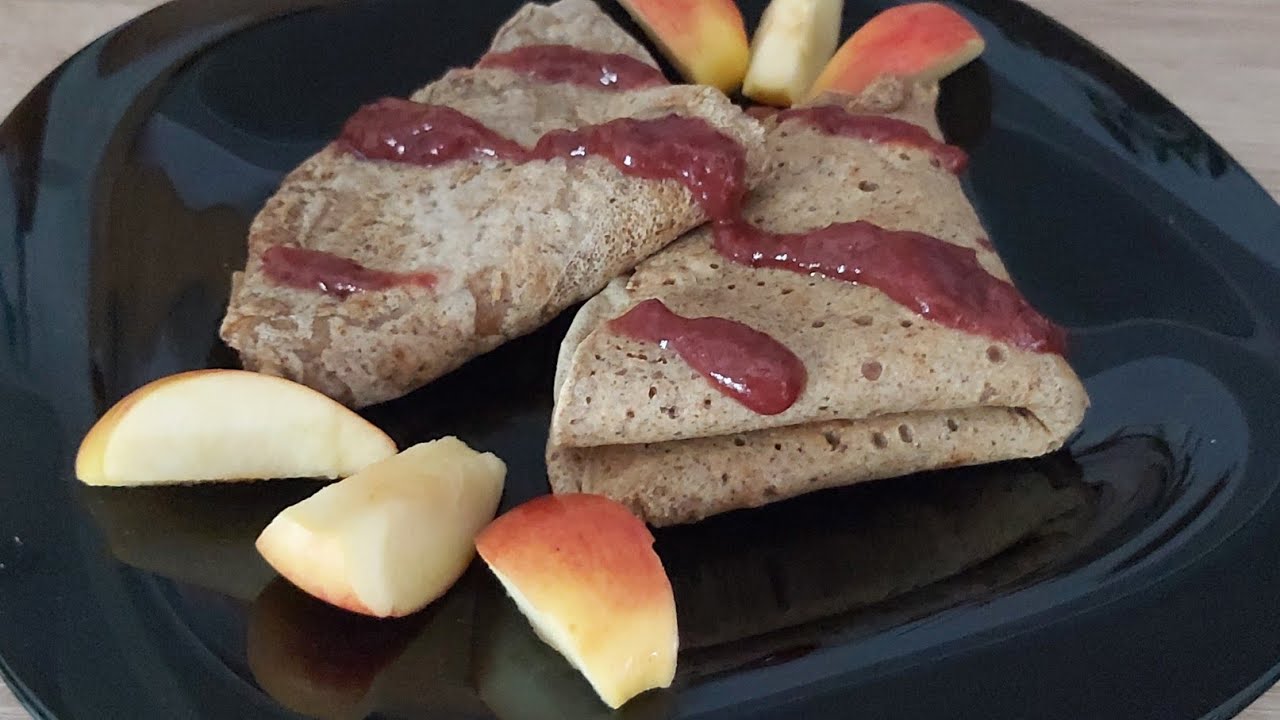 INTEGRALNE PALAČINKE SA LANENIM SEMENOM/BEZ ULJA,JAJA,MLEKA,ŠEĆERA ‼️#posno #veganfood #foryou