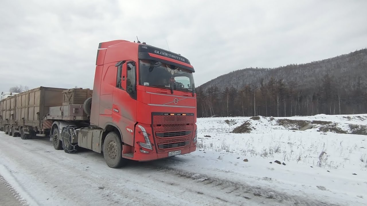 Порвали цепи! Подъём взял с 4го раза! Груз доставлен! #дальнобой #зимняядорога 