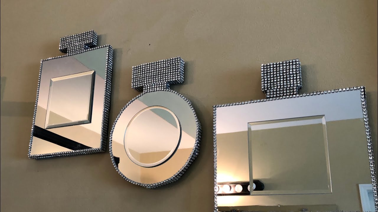 Dollar Tree DIY || At Home Inspired Perfume Bottle Wall Mirrors