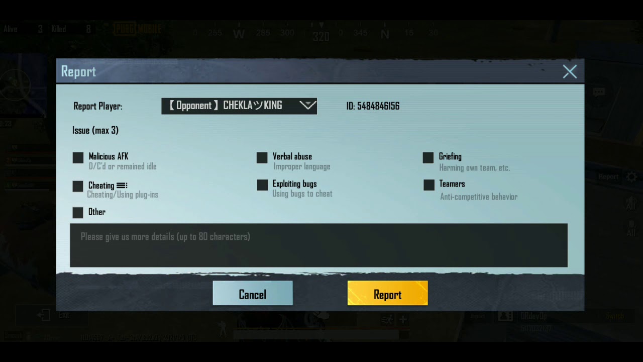 Ban this noob hacker using main I'd for hacks.. death reply