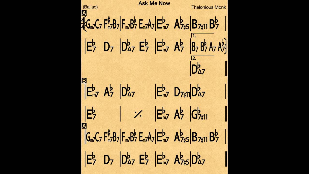 Ask Me Now - Backing track / Play-along