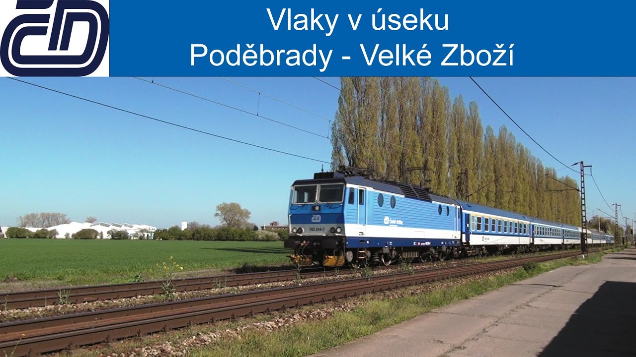 Vlaky v úseku Poděbrady - Velké Zboží 21.4.2016