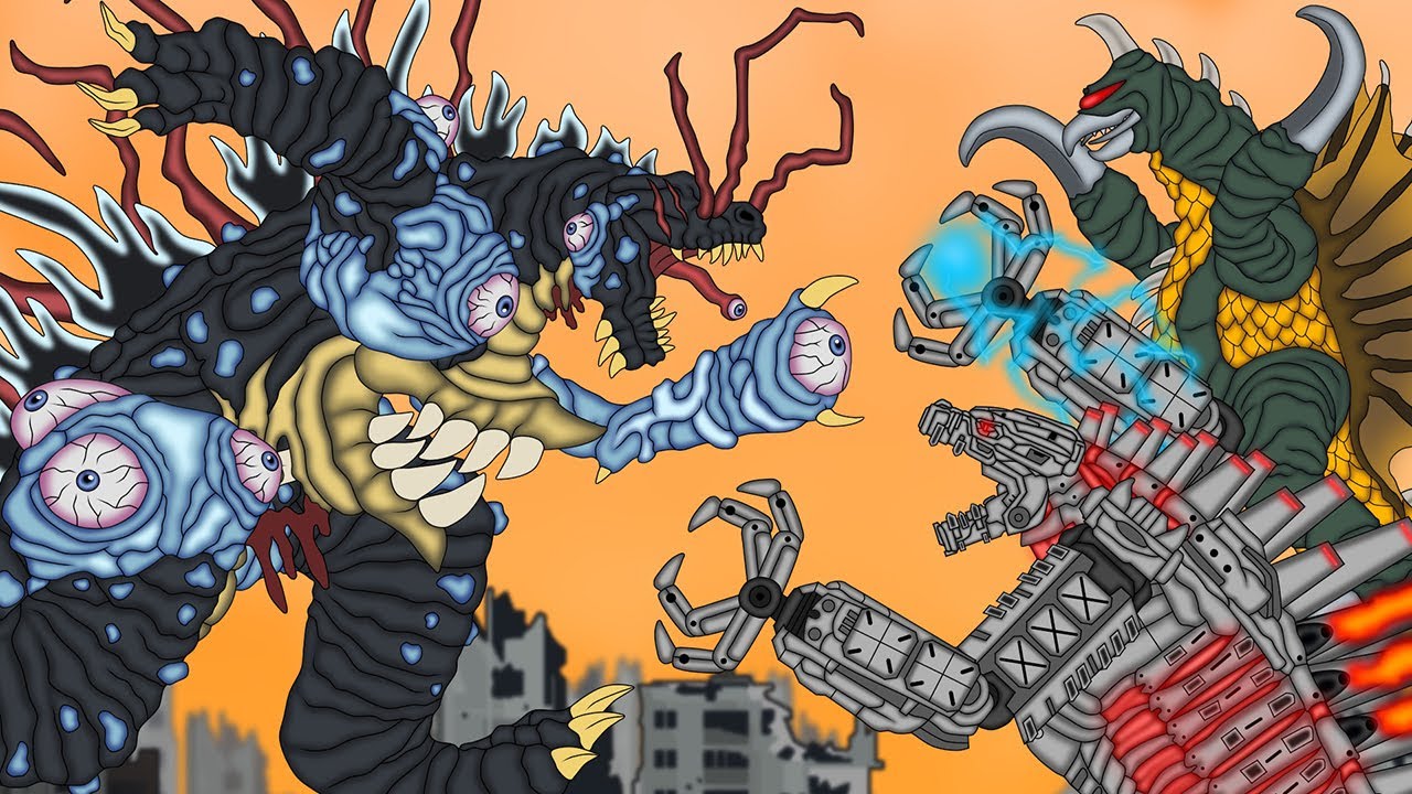 GODZILLA PARASITE !!! Mechagodzilla VS Godzilla Parasite