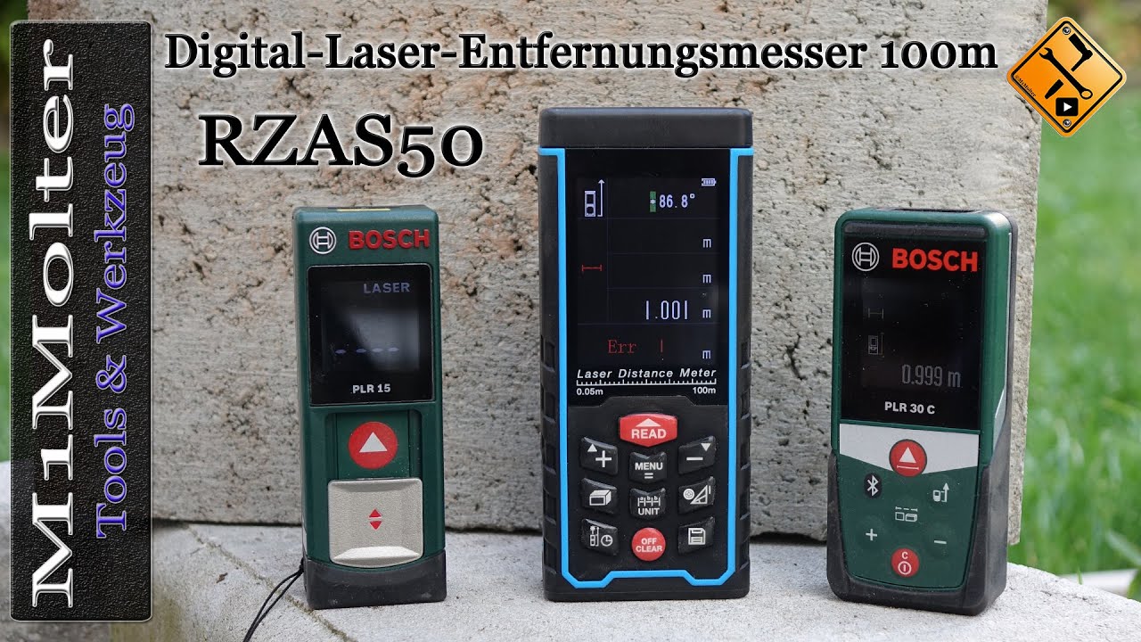 RZAS50 Digital Laser Entfernungsmesser 100m - Vorstellung und Werkzeugtest von M1Molter