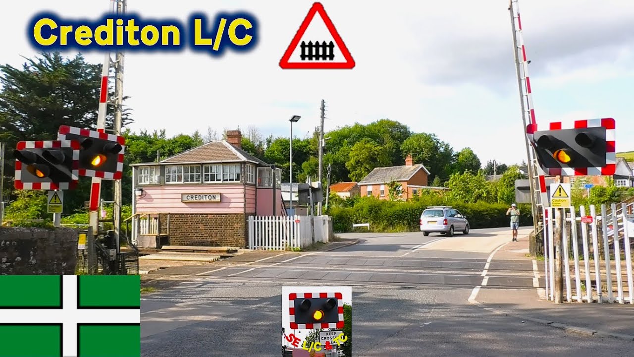 Rare Barriers at Crediton Level Crossing, Devon