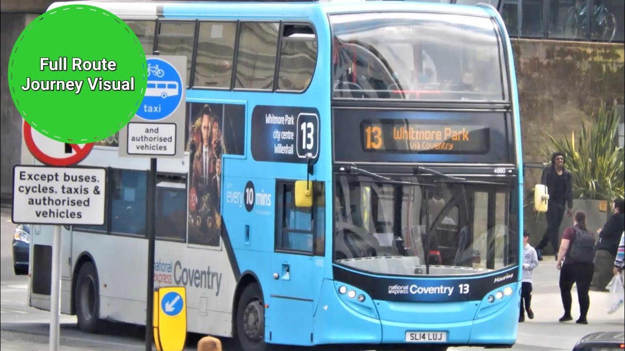 National Express Coventry 13 Full Route Journey Visual- Whitmore Park to Willenhall | BV57XKK 4766