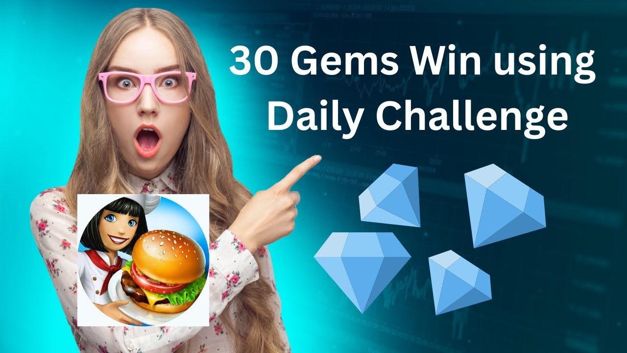 cooking fever daily challenge three tasks completed won 2 gems with casino play