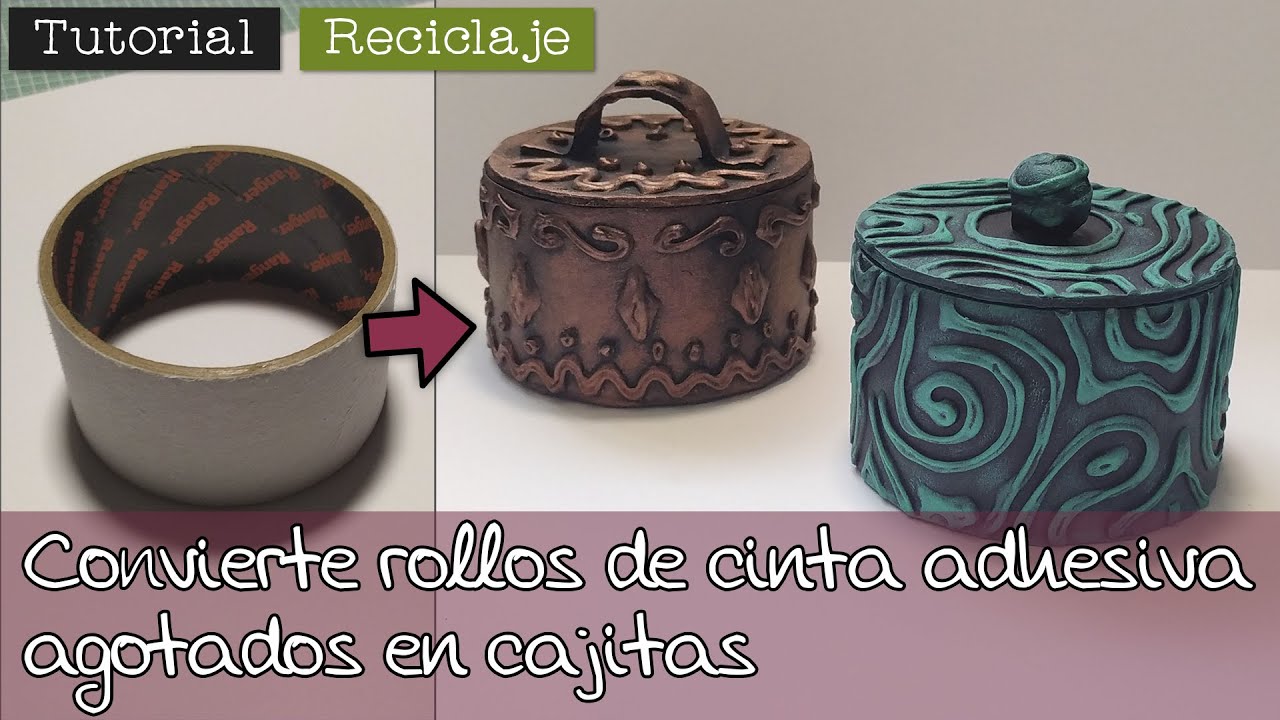 Convierte rollos de cinta adhesiva agotados en cajitas ♻️😍