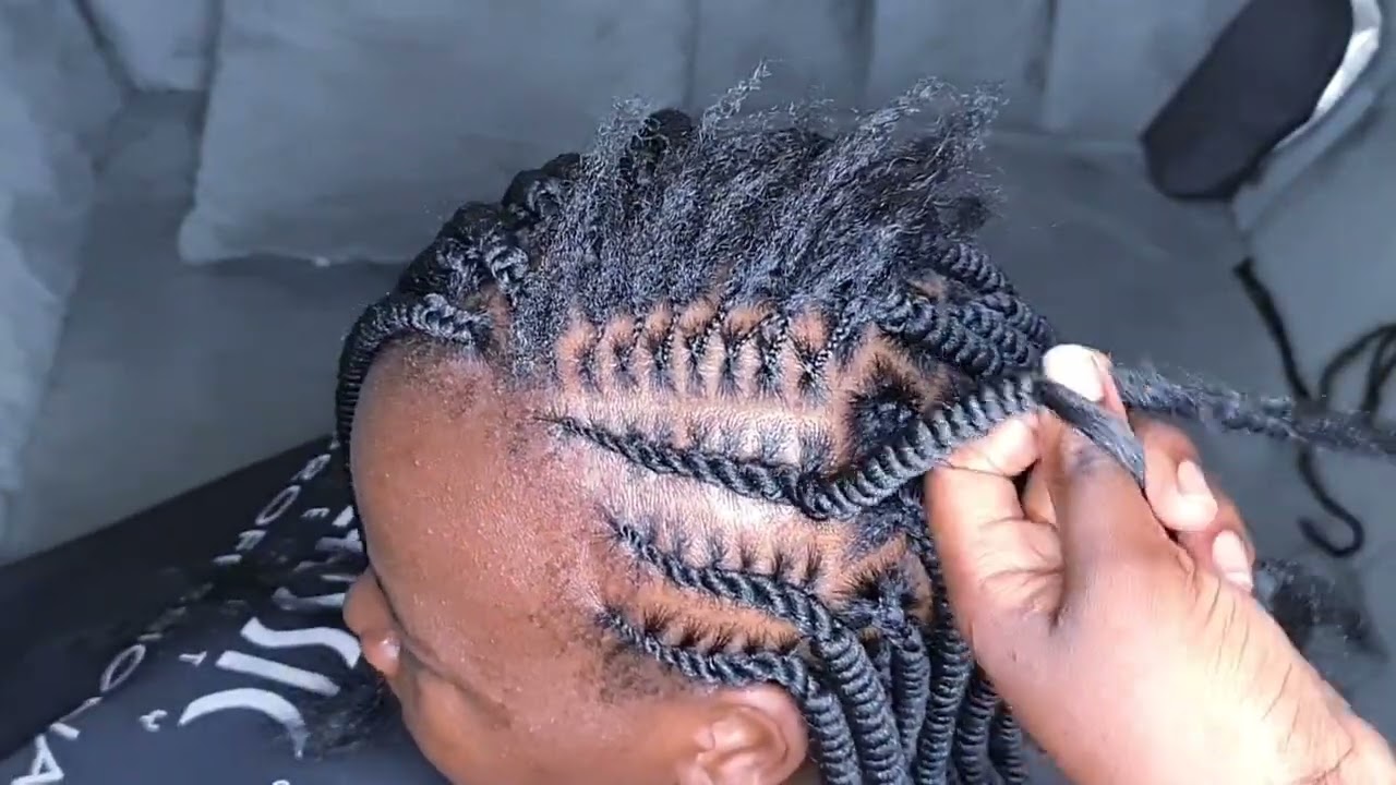 stitch twist cornrows