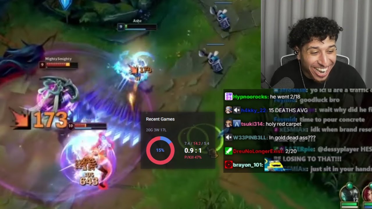 humzh live hate watches projectashena (his student) while he's on a 20 games losing streak