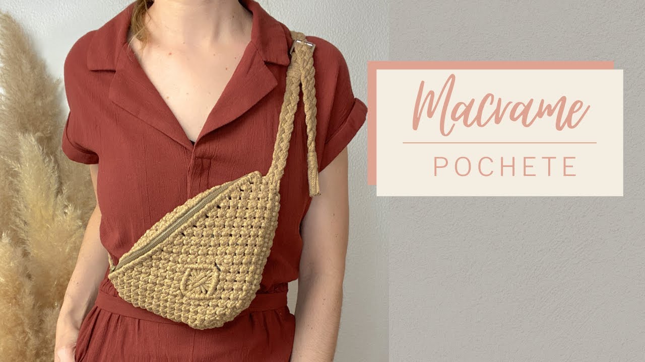 MACRAME PASSO A PASSO - POCHETE, feita com cordão agulhado