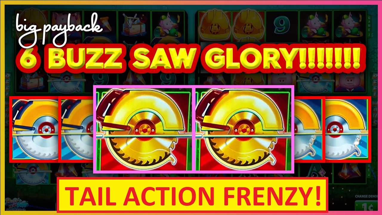 Big Bet &rarr; Gold Saw &rarr; HANDPAY GLORY! BIZARRE TAIL ACTION FRENZY! Huff N' Even More Puff Grand Slots!