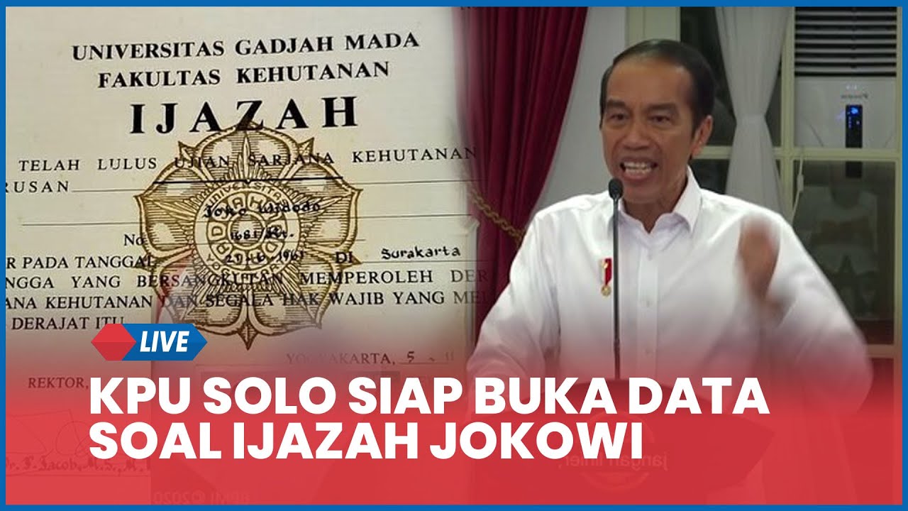 🔴 Digugat Kasus ijazah Palsu Jokowi, KPU Solo Siap Buka Data