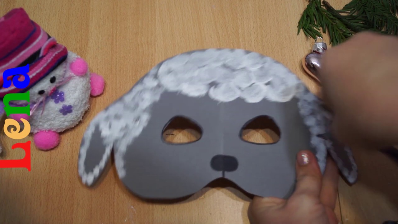 Schaf Maske basteln 🐑 How to make Sheep mask DIY 🐑 как сделать маску овцы овечки