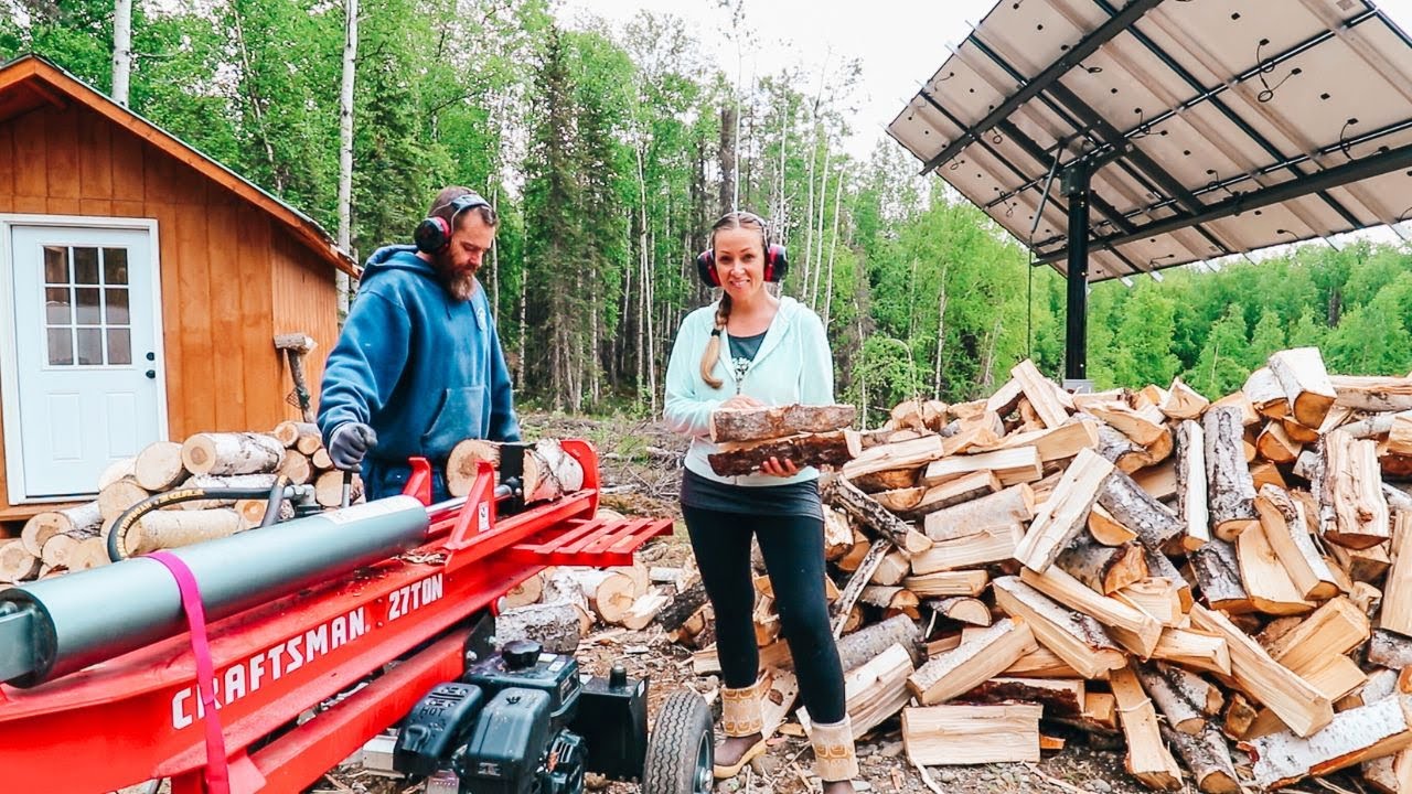 Restocking Firewood | Family Time Around the Bonfire! | Alaskan Summer at Our Off Grid Cabin!