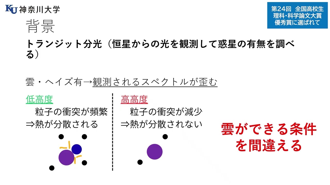第24回神奈川大学全国高校生理科・科学論文大賞【優秀賞】茗溪学園高等学校　永田 多朗さん