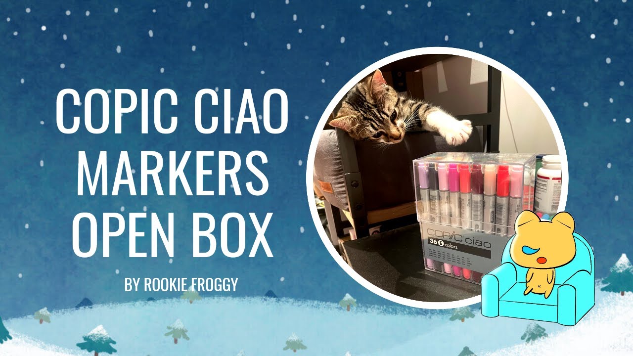 OPEN BOX | COPIC Ciao 36E Set + Sparkle Set | Importance of making color indicators | ROOKIE FROGGY