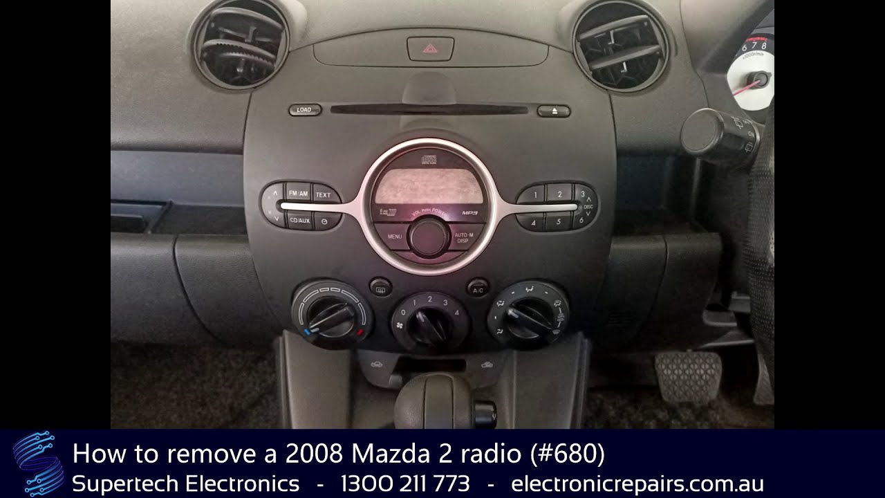 How to remove a 2008 Mazda 2 radio (#680)