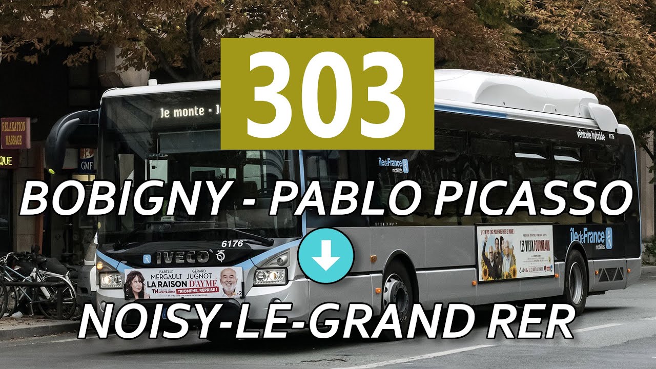 Ligne 303 | Bobigny Pablo Picasso Métro - Noisy-Le-Grand Mont d'Est RER