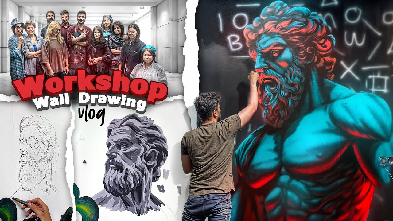 ورکشاپ سه روزه نقاشی دیواری که ازت یه استاد میسازه 🎨🔥 vlog workshop