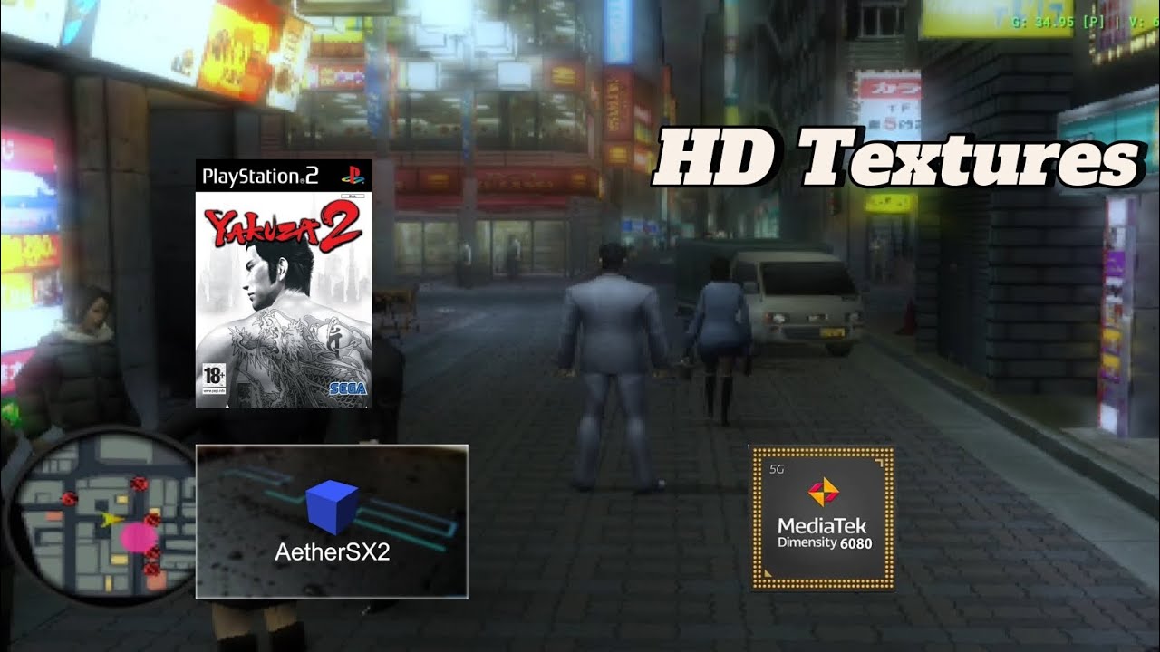 AETHERSX2-YAKUZA 2 HD TEXTURES IN ITEL P55 5G #dimensity6080 #aethersx2#ps2games #itelp555g #itelp55