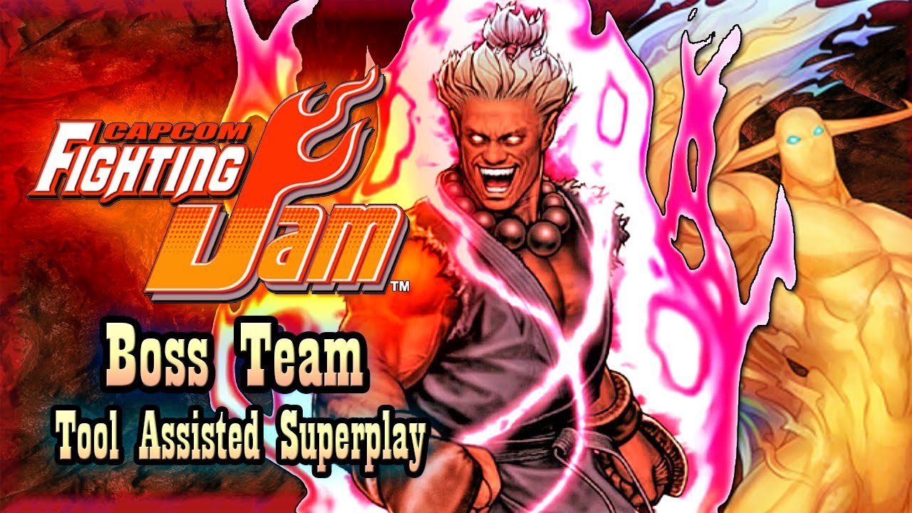 【TAS】CAPCOM FIGHTING EVOLUTION / JAM - BOSS TEAM SHIN AKUMA & PYRON