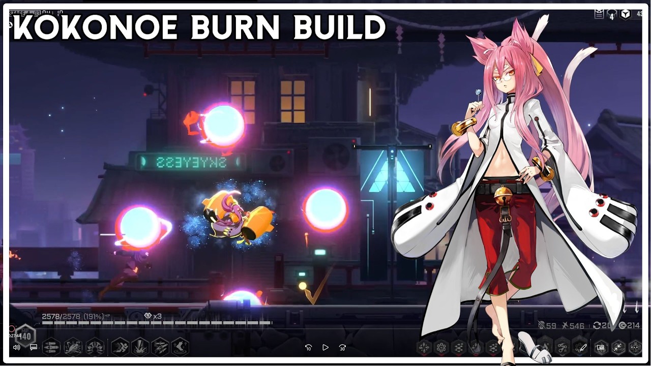 Kokonoe lights the world on FIRE! Blazblue Entropy Effect X
