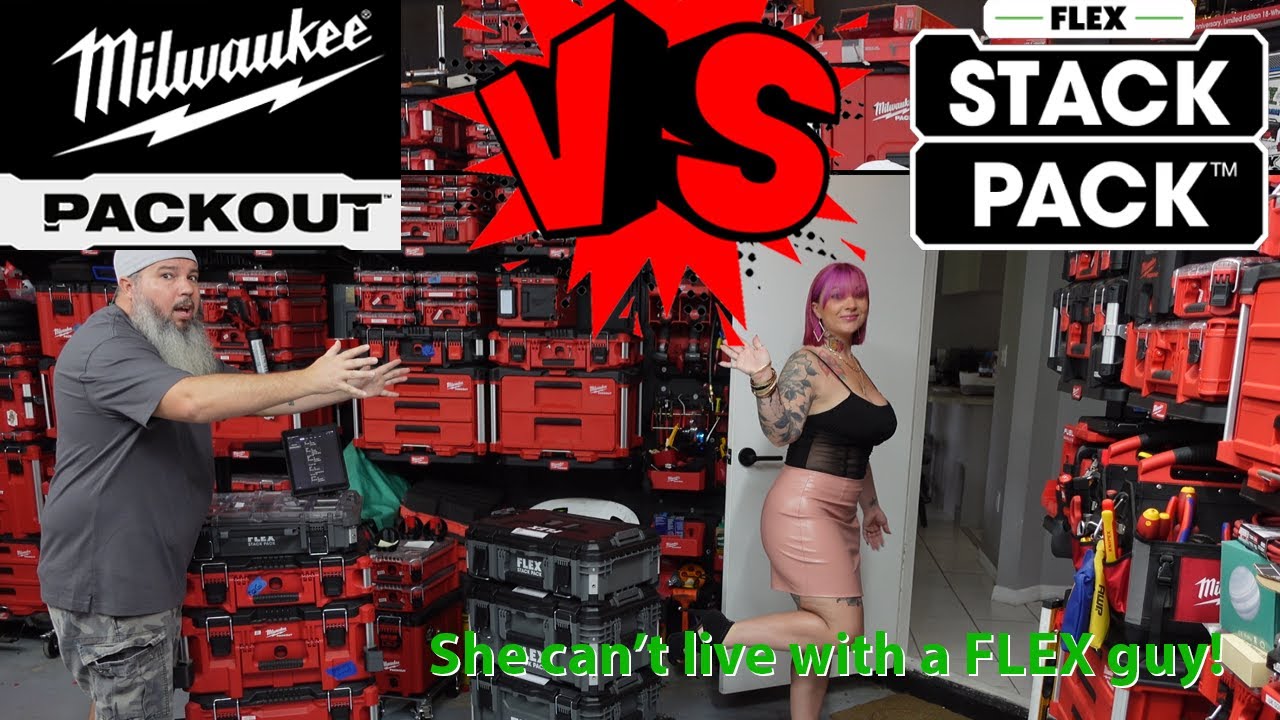 PACKOUT VS STACKPACK  E3 : Flex Medium & Small Tool Box + Mods VS Milwaukee,    --WIN THIS!