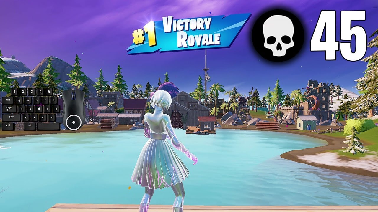 45 Elimination Solo vs Squads Win Full Gameplay Season 3 (Fortnite PC Keyboard)