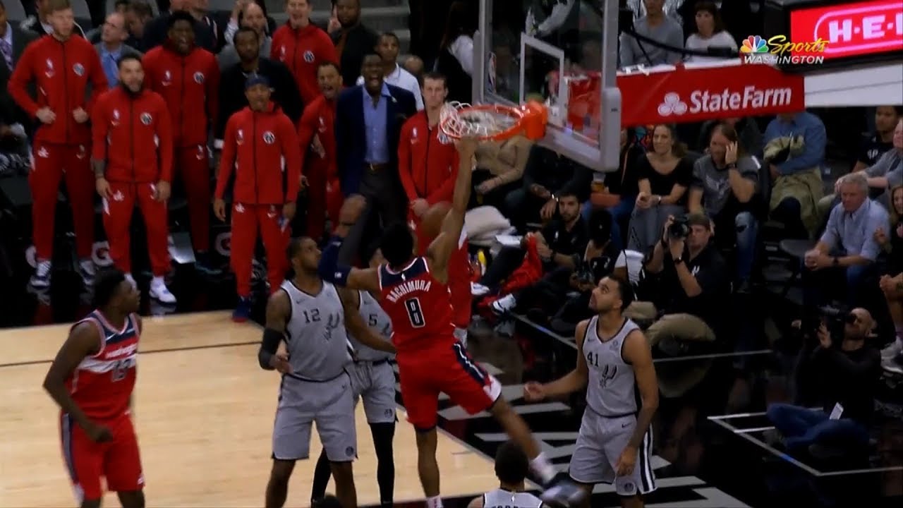 Rui Hachimura Highlights - Wizards at Spurs 10/26/19