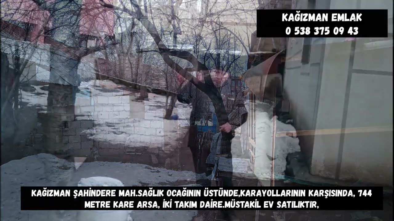 KAĞIZMAN'DA  SATILIK İKİ KATLI DAİRE ,BAHÇE,MÜSTAKİL EV BAHÇE,SATILIKTIR,