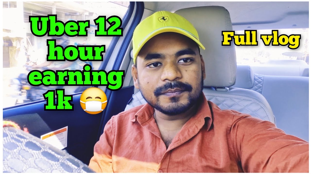 Uber, Ola 12 hour earning full vlog.Sunday market down.