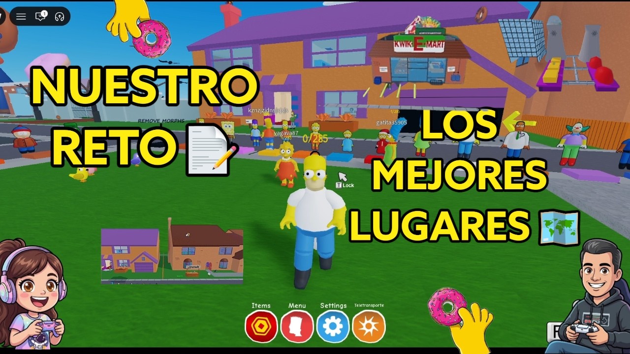&iquest;CONOC&Iacute;AS ESTOS LUGARES? 🤔 Visitamos TODO EL MAPA y encontramos personajes de nuestra LISTA 📝🍩ROBLOX