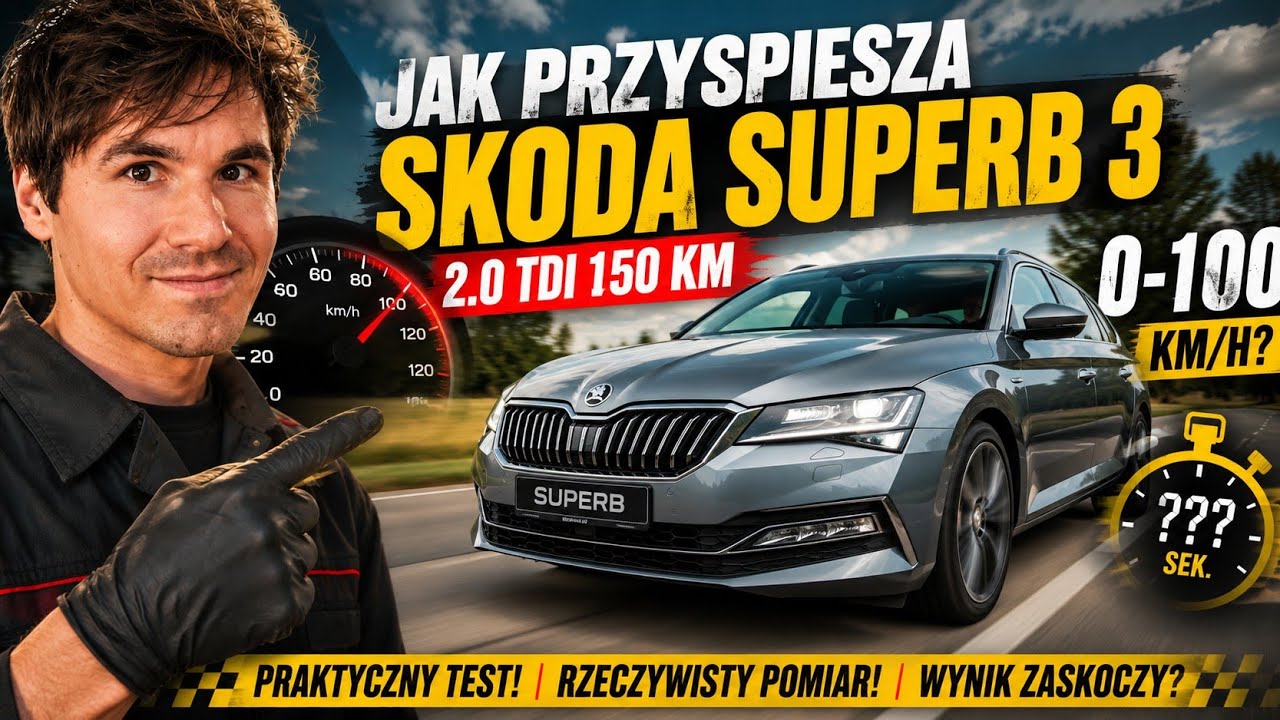 Skoda Superb 3 2.0 TDI 150 KM, przyspieszenie 0-100km/h