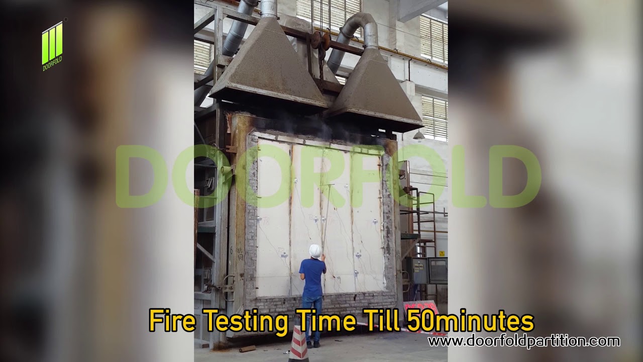 Doorfold Partition Movable Sliding Folding Walls Fire Test | Fireproof Partition Wall Manufacturer
