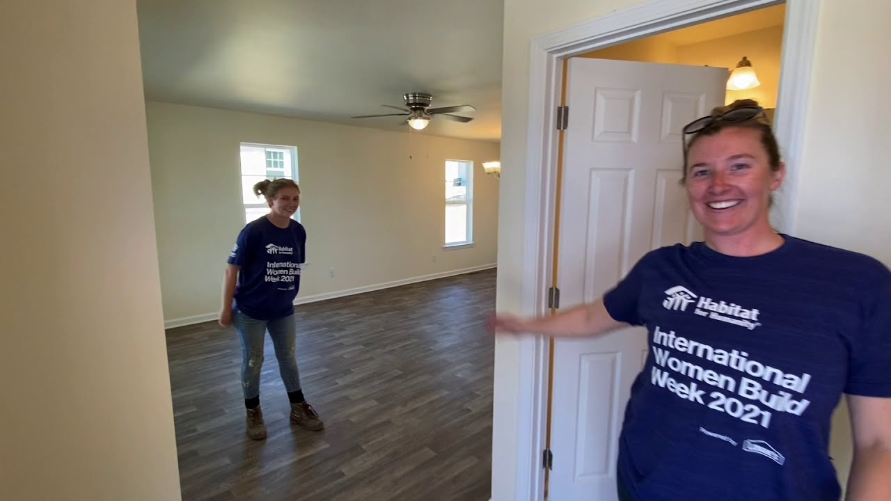 Habitat Wake AmeriCorps team gives tour of #WomenBuild home